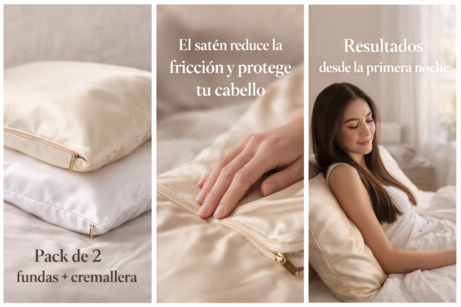 Pack de 2 fundas Satén Anti-Frizz (50x75cm)